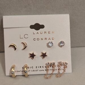 LC Lauren Conrad Gold Earring Set
